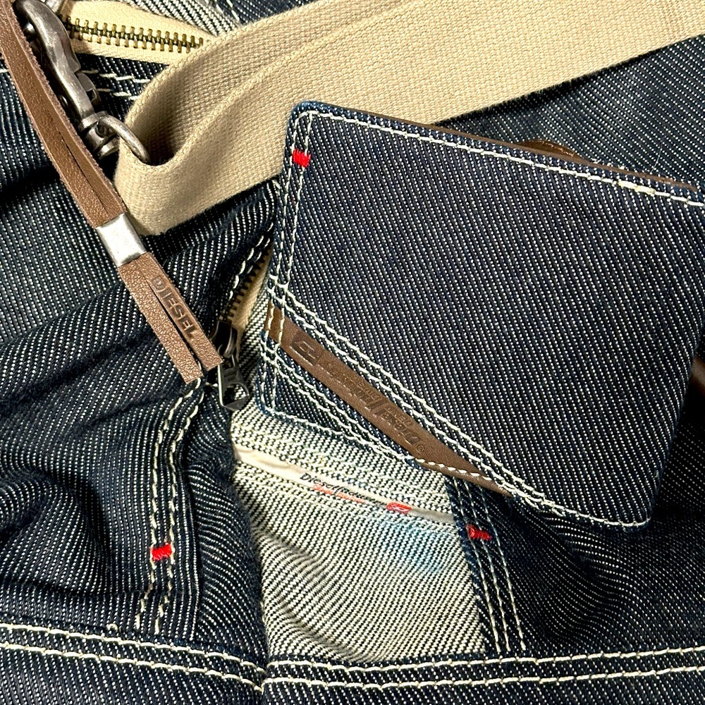 Diesel Denim Duffle Bag with Matching Wallet